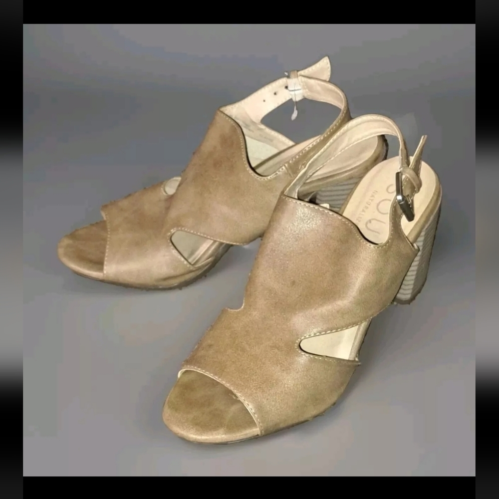 Soul Naturalizer Natural Tan Beige Brown Slingback Heel (SB2#7)